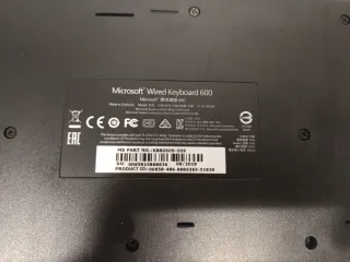 Teclado Microsoft Wired Keyboard 600 Negro