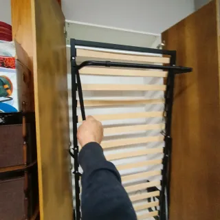 Cama Plegable Madera Marrón sin colchón.