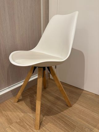 Silla blanca moderna x2