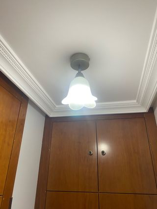 Lámpara colgante cristal y metal