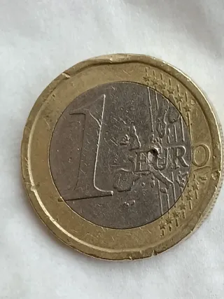 Moneda 1 Euro Italia 2002 Vitruvio