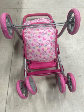 Carretto di gioco per bambole rosa