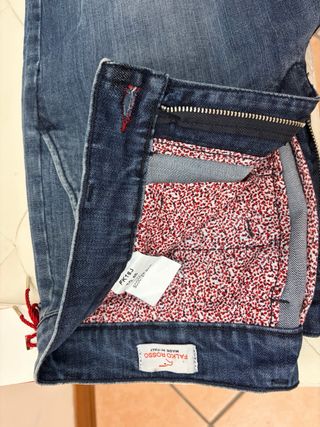 Jeans Falko Rosso Uomo Taglia 48 Blu