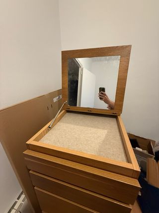Cómoda MALM 6 cajones espejo 40x123 cm