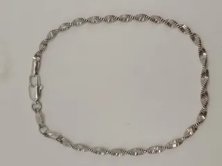 Bracciale vintage spina di pesce torchon argento