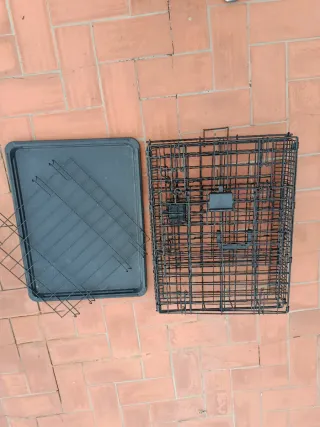 Jaula Perros Plegable Negra