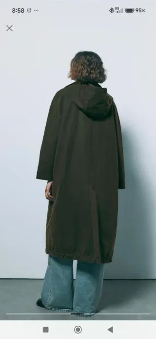 Trench encerado verde