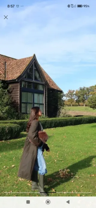 Trench encerado verde