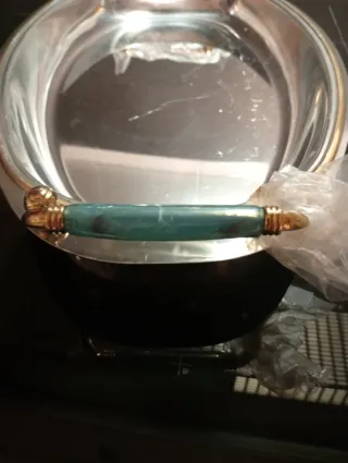 Vassoio vintage Chantall inox placcato oro