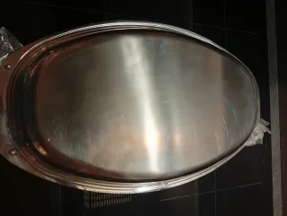 Vassoio vintage Chantall inox placcato oro