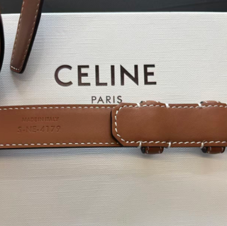 Cintura Celine Triomphe Marrone e Oro