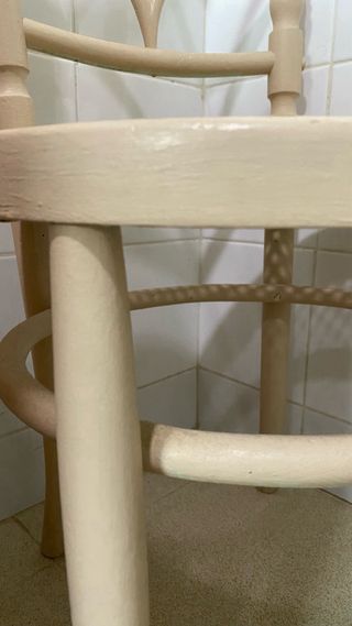 Silla Tonet madera y ratán beige