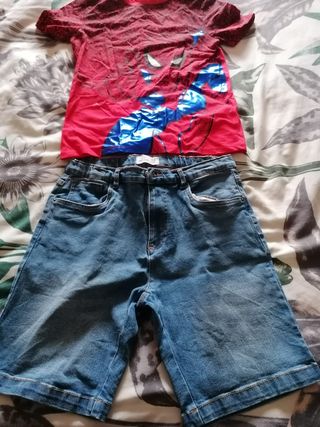 Camiseta y Pantalón Corto Spiderman