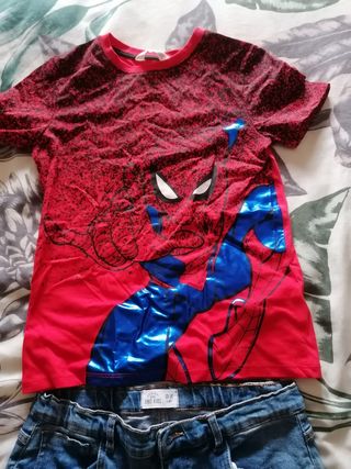 Camiseta y Pantalón Corto Spiderman