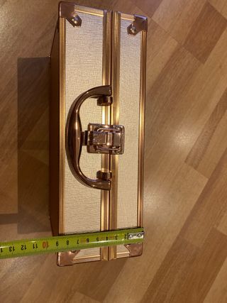 Maletín de juguete oro rosado