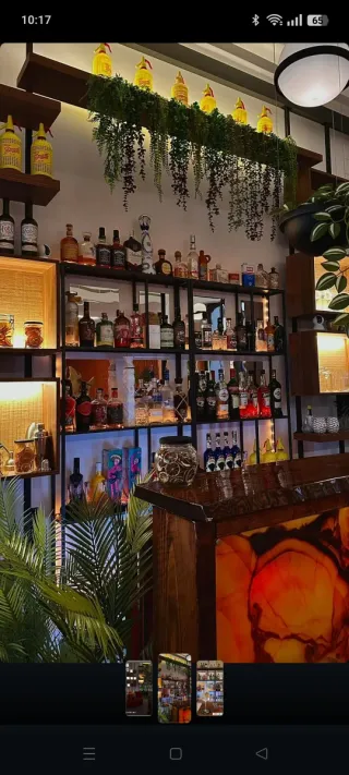 Barra de bar de madera