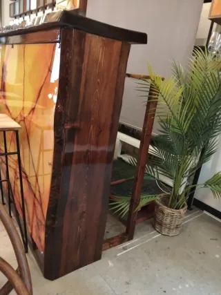 Barra de bar de madera