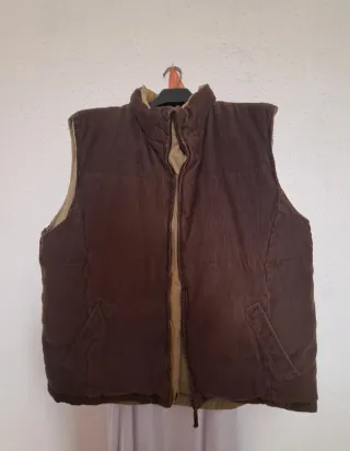 Chaleco pana grueso marrón XL