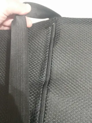 Cojín Lumbar Silla Escritorio Tela Negra