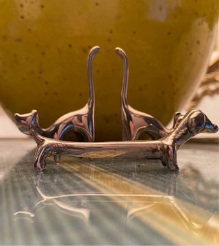 Set 2 Gatti e 1 Cane Acciaio Vintage