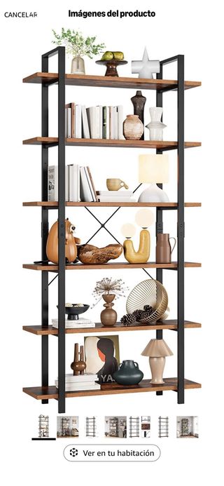 Estantería Metálica y Madera