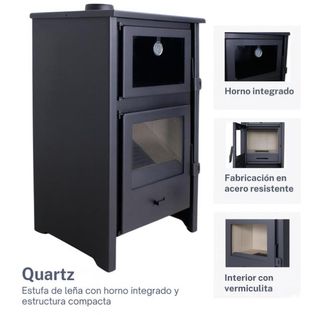 Estufa de Leña con Horno Quartz 12 Kw   MAD211024