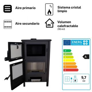 Estufa de Leña con Horno Quartz 12 Kw   MAD211024