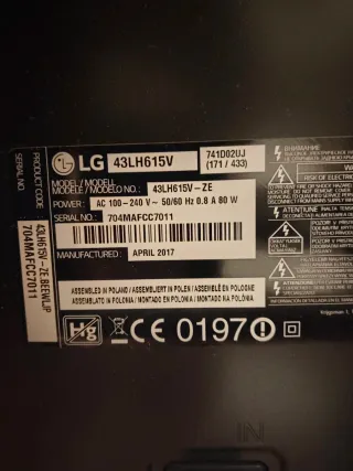 Smart TV LG 43 Negro