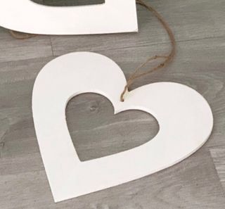 Lote 3 Corazones Madera con Cuerda