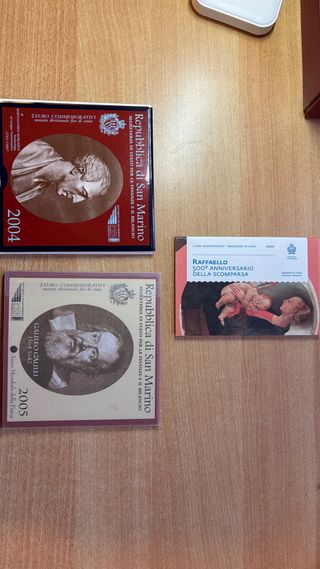 Lote 3 monedas San Marino 2004, 2005, 2020 Paco