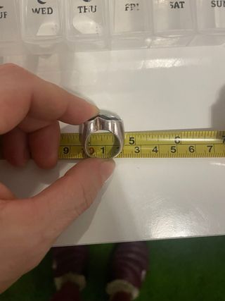 Anillo plata Tous Oso Negro Onix Talla 17/18