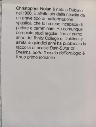 Libro. Sotto l'occhio dell'orologio.