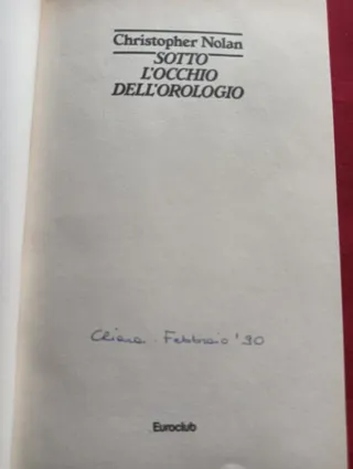Libro. Sotto l'occhio dell'orologio.