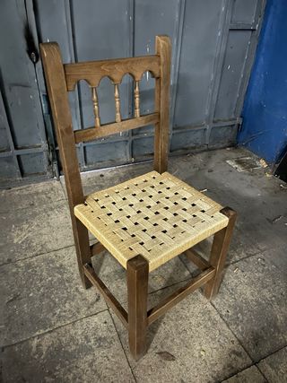 Silla Castellana Madera Trenzada 10uds precio x un