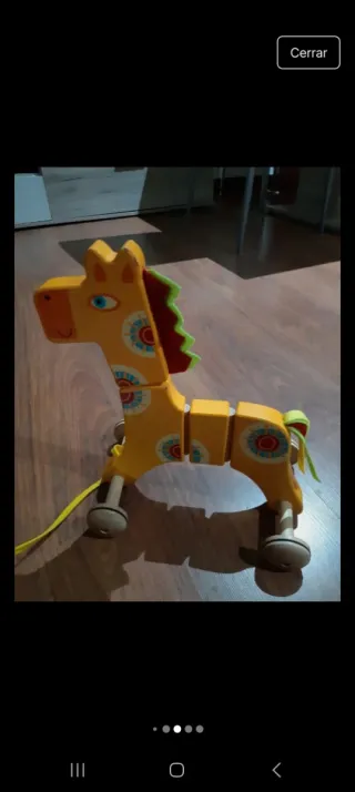 Caballo de madera para arastrar