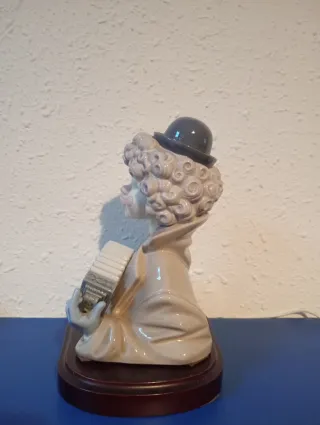 Figura Lladró Payaso Acordeón Madera