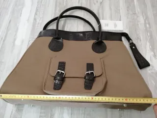 Bolso Maletín Beige y Marrón nuevo.