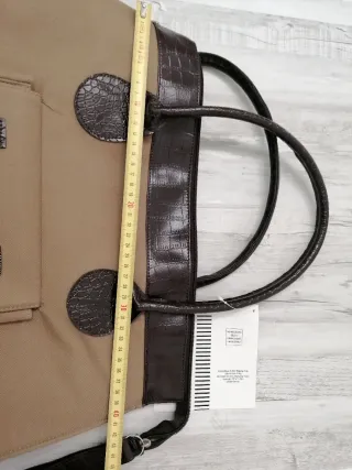 Bolso Maletín Beige y Marrón nuevo.