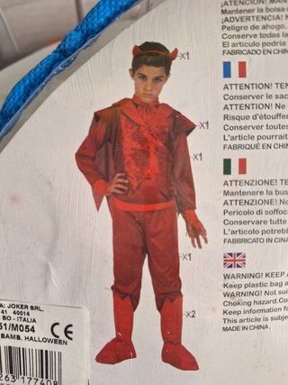 Carnevale Diavolo/Demonio 3-5 anni
