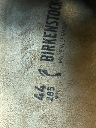 Zuecos Birkenstock grises de lana