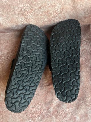 Zuecos Birkenstock grises de lana