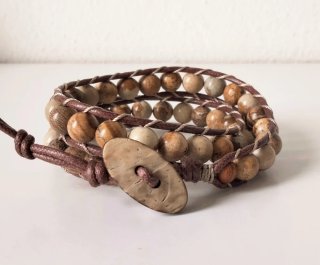 Bracciale uomo diaspro paesaggio