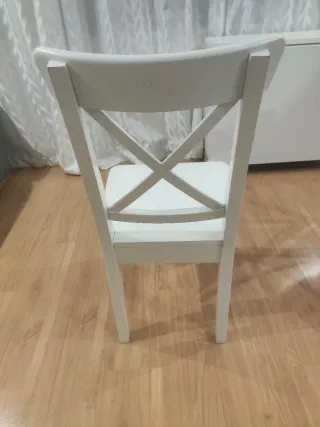 Pack 2 Sillas Ikea Blancas Madera