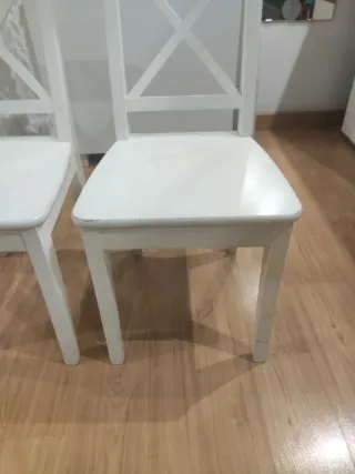 Pack 2 Sillas Ikea Blancas Madera