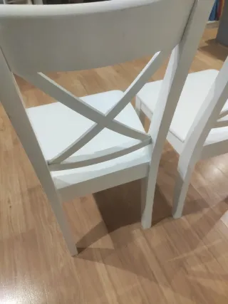 Pack 2 Sillas Ikea Blancas Madera