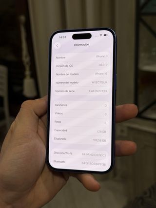 iPhone 16 128GB Azul impecable