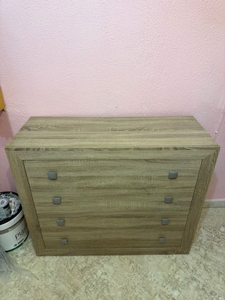 Cajonera y mesita de noche madera