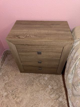 Cajonera y mesita de noche madera