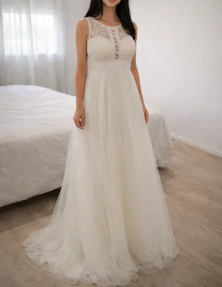 Vestido de Novia Blanco Encaje