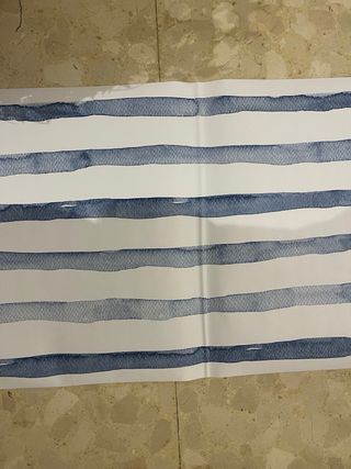 Papel pintado rayas azul 44,5x300cm